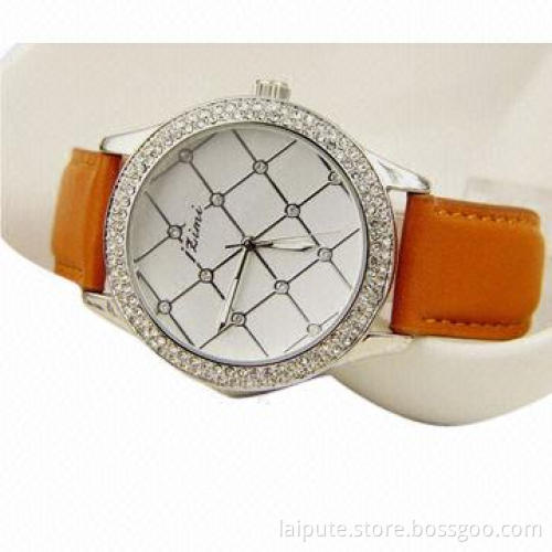 Gift watches, fashion lady crystal watches with 10 diamonds on face